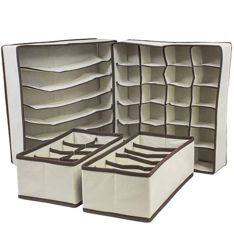 Rebrilliant 4 Piece Collapsible Drawer Organize Set & Reviews Wayfair